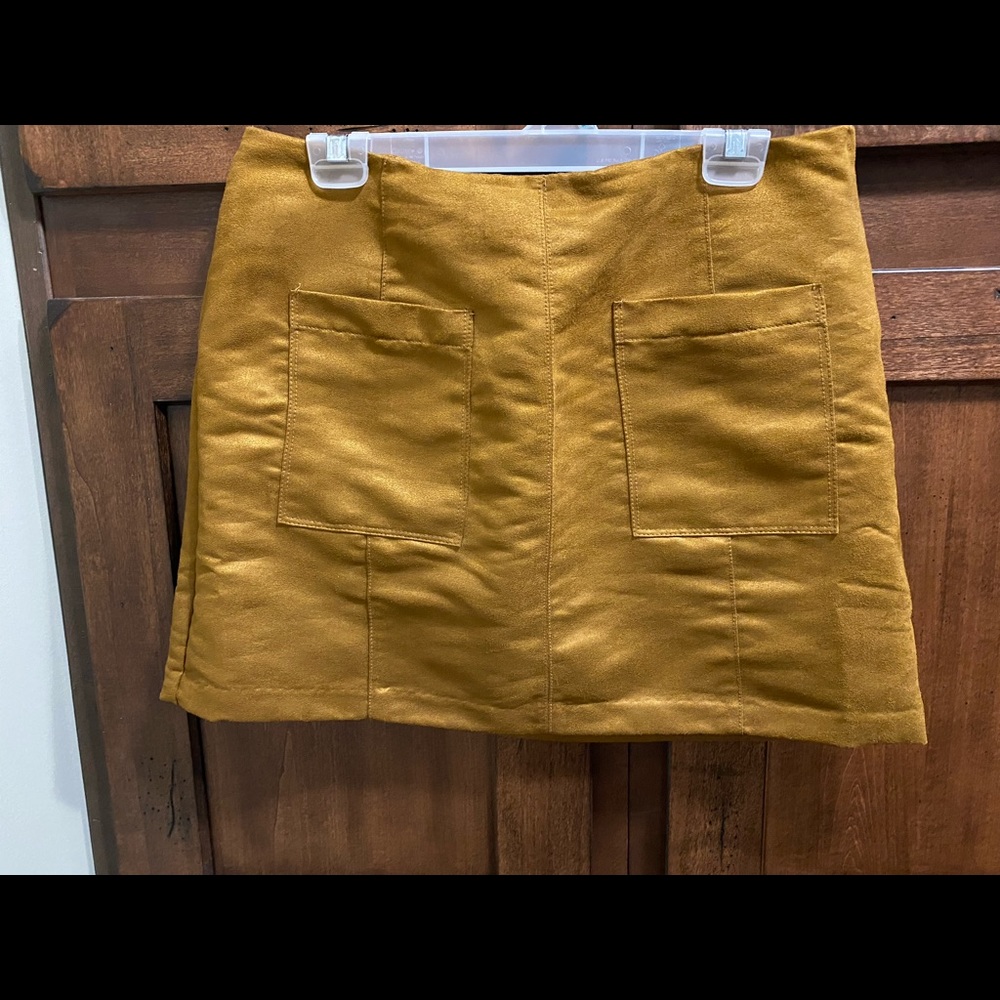 Brown suede skirt
